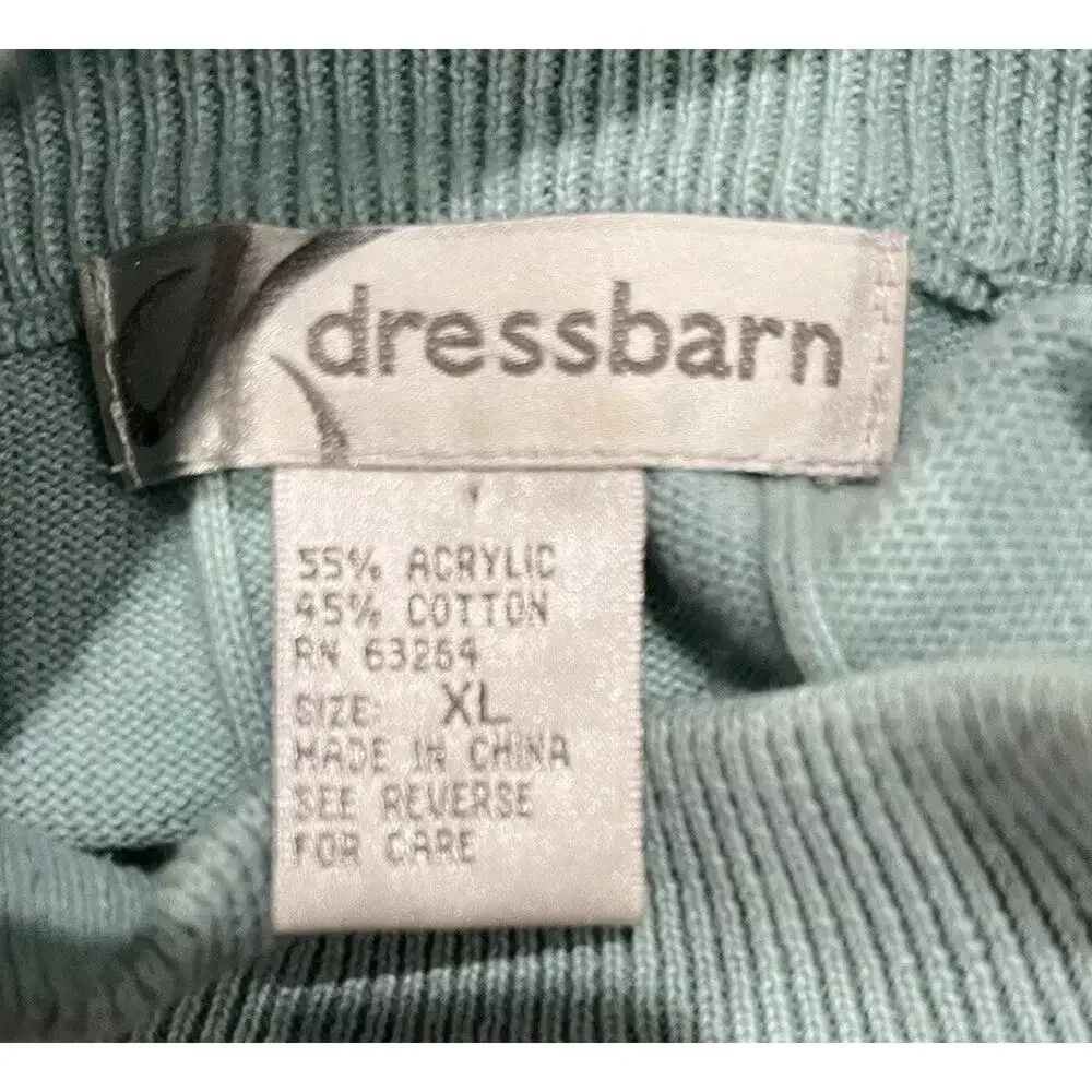 Dress Barn Womens XL Top Mock High Neck Long Sleeve Pullover Sweater
